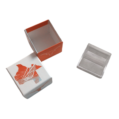 प्लास्टिक क्लियर इनर के साथ 2 पीसी चॉकलेट पैकेजिंग प्रिंटिंग क्राफ्ट पेपर बॉक्स