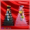मल्टीफ़ंक्शनल ब्लैक 9 टियर प्लास्टिक मैकरॉन टॉवर पैकेजिंग बॉक्स स्क्वायर मैकरॉन टॉवर चीन में बना है