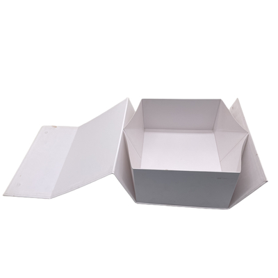 सफेद कठोर तह उपहार कागज बॉक्स पैकेजिंग कपड़े और जूते के लिए