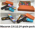 रेट्रो डिज़ाइन 12 पीस मैकरॉन पैकेजिंग मैकरॉन क्राफ्ट पेपर बॉक्स प्लास्टिक इनर के साथ रीसाइकल करने योग्य