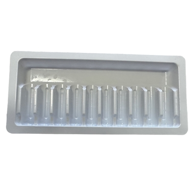 औषधीय ampoule ट्रे PET सामग्री 1ml 10 पैक ग्लास सुई फिक्स्ड ट्रे थोक