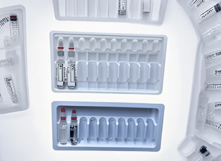 पारदर्शी प्लास्टिक ampoule ampoule 1 ml, 2 ml, 3 ml, 5 ml, 10 ml प्लास्टिक फ्लास्क ट्रे ब्लिस्टर अनुकूलित किया जा सकता है