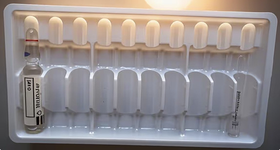 कस्टम पीईटी फ्लायल ट्रे 1ml~10ml दवा फ्लायल ट्रे पैकेजिंग के लिए