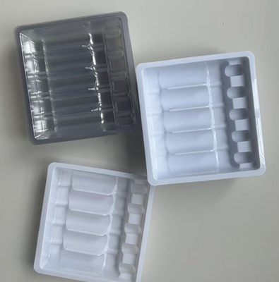 पीवीसी पीईटी पीईटीजी ईएसडी में कस्टम पारदर्शी प्लास्टिक ampoule ट्रे ब्लिस्टर पैकेजिंग