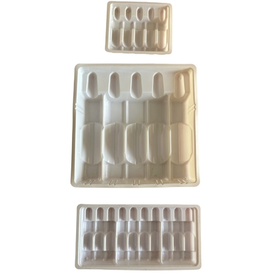 अनुकूलित दवा ampoule ट्रे 1ml 2ml 5ml 10m पानी इंजेक्शन पीईटी ampoule ट्रे थोक अनुकूलन