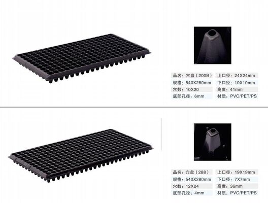 200-कोशिका प्लास्टिक रोपाई ट्रे - 2 मिमी मोटी और स्थायी पौधों के प्रजनन के लिए उम्र बढ़ने के प्रतिरोधी