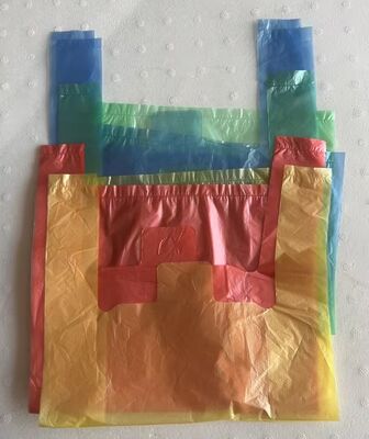 सुपरमार्केट के लिए उच्च प्रभाव प्रतिरोध और पुनर्चक्रण योग्य सामग्री के साथ अनुकूलित पैकेजिंग एचडीपीई टोट बैग