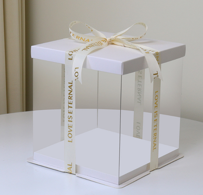 Wholesale transparent paper cupcake packaging boxes. High-base model for 2, 4, 6, 12 cupcakes.